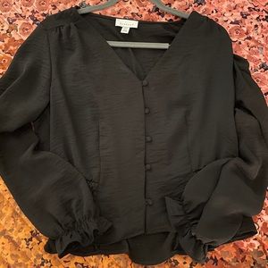 Topshop Millie Twill Tea Top